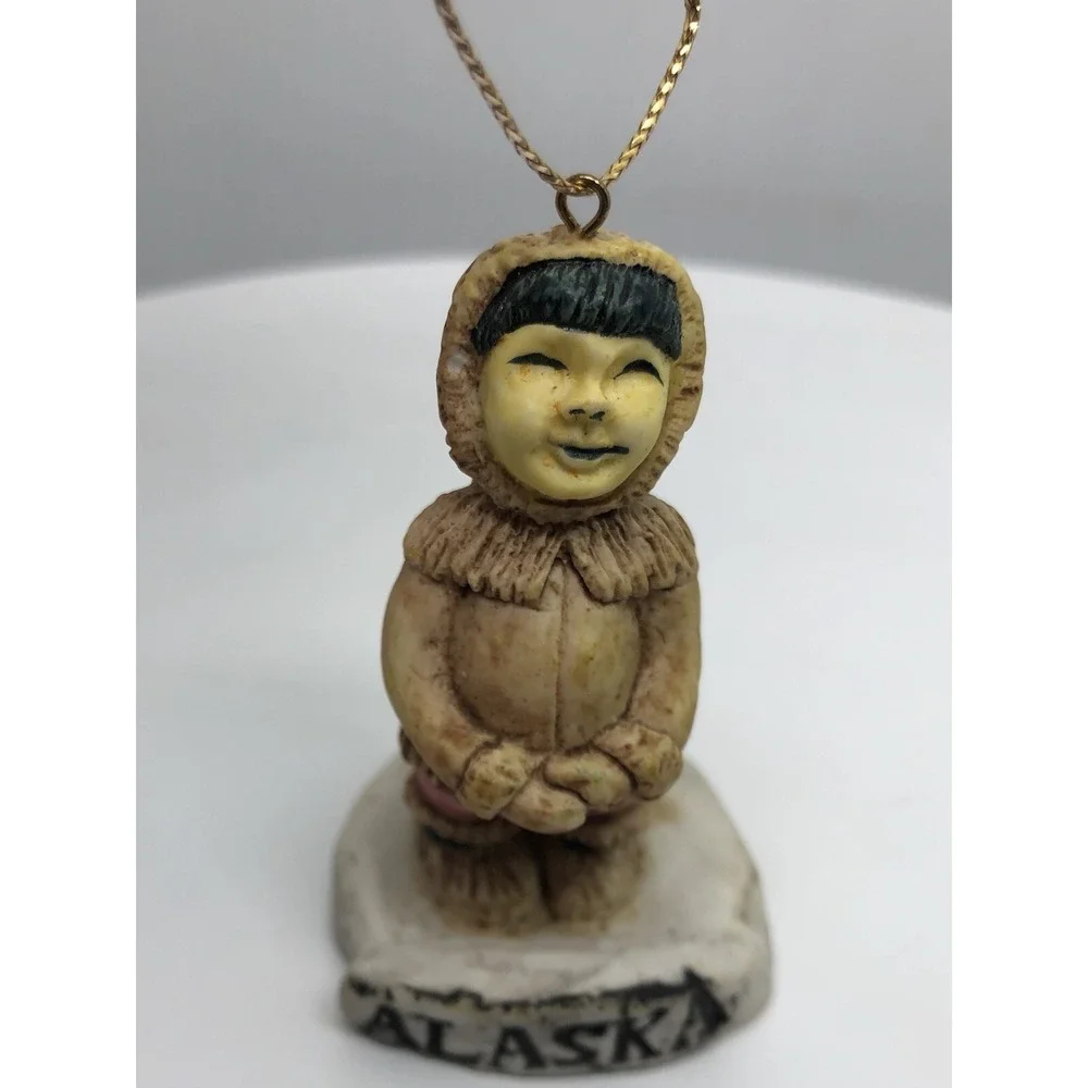 Rare 1988 Jackson Pacific Alaska Eskimo Child Ornament‎ 2.5